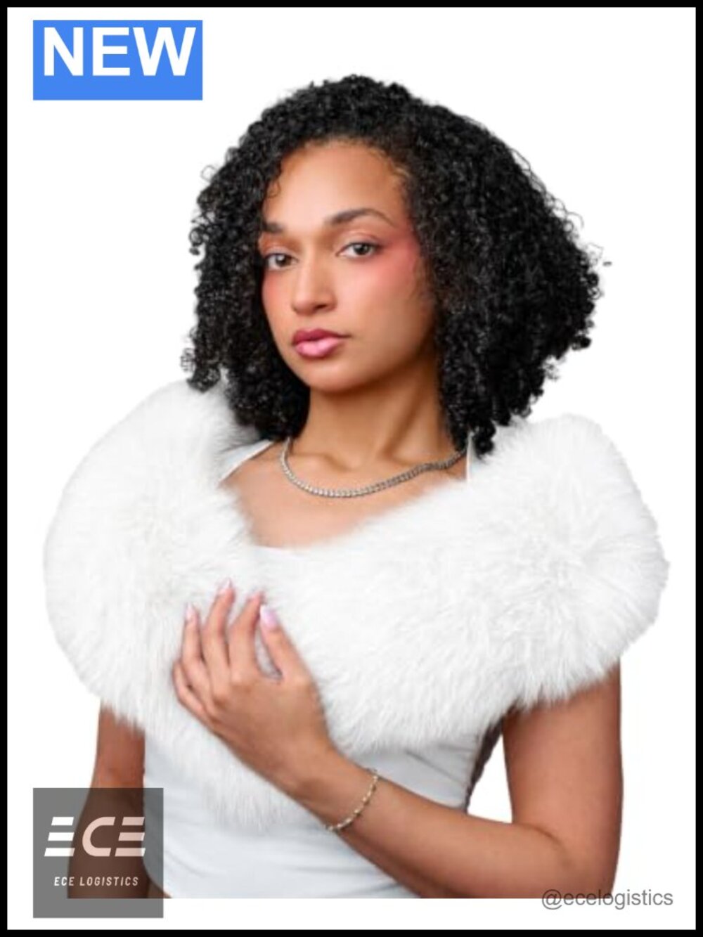 Faux Fur Neck Warmer Soft Plush Winter Scarf Collar Lightweight Warm Wrap